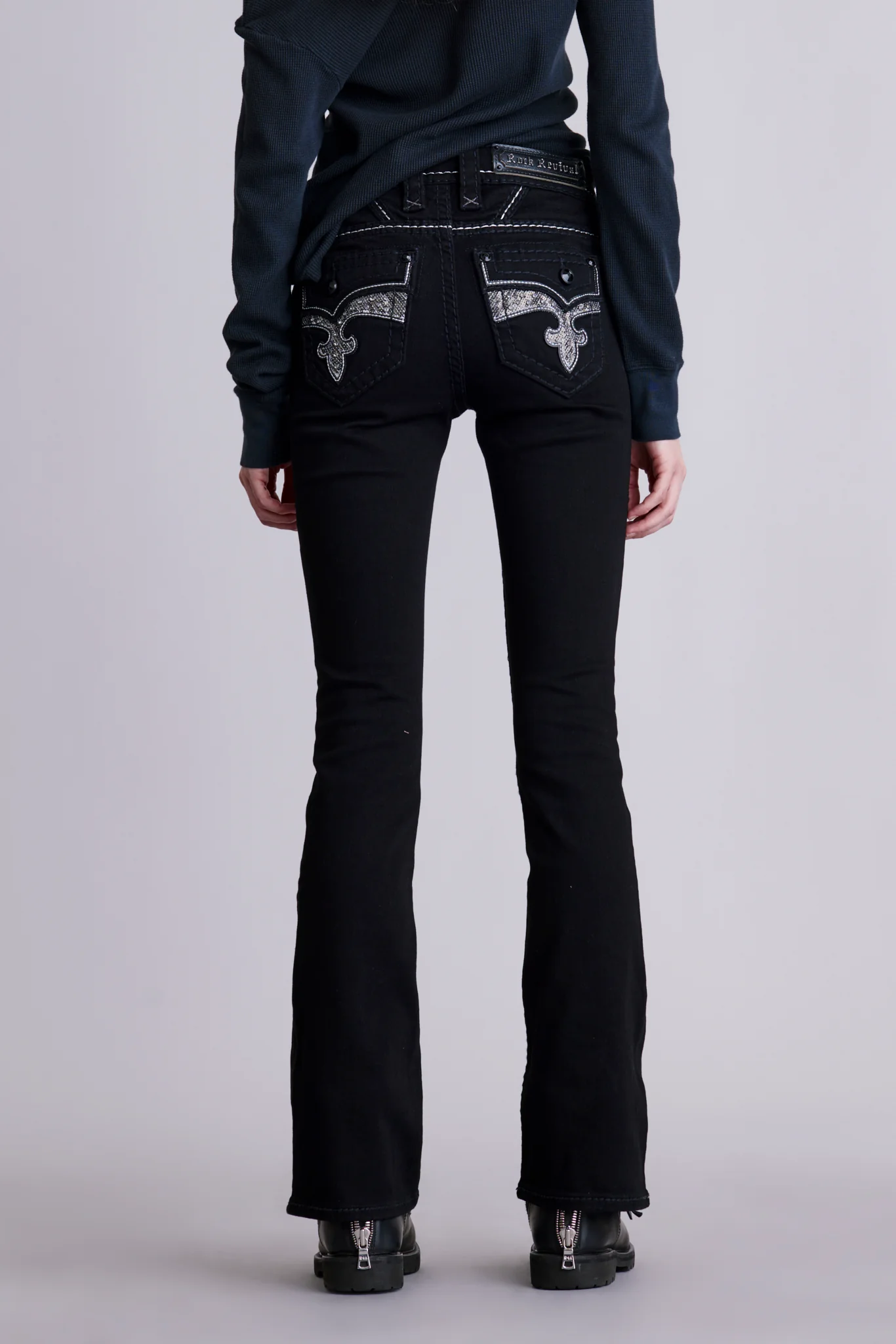 Yui Bootcut Jeans in Black - Image 9