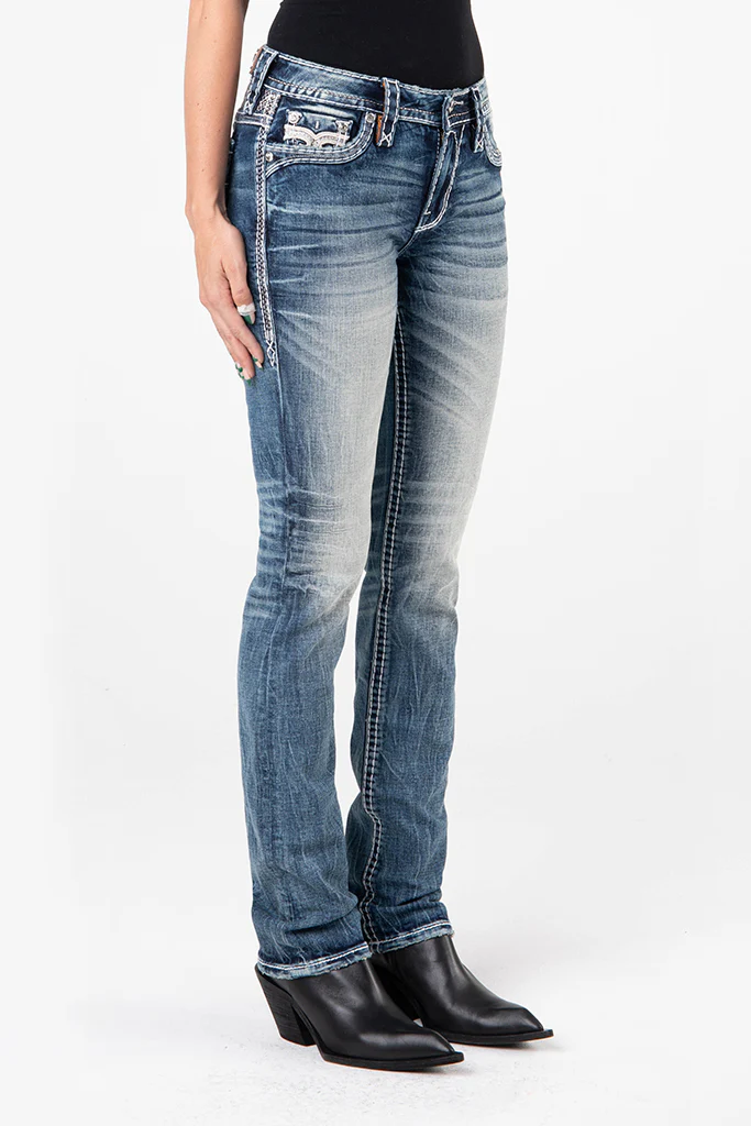 Yui Straight Jeans in Medium Wash - Image 7