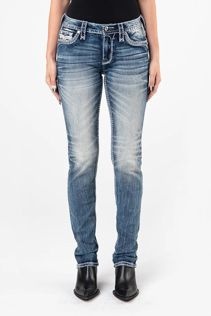 Yui Straight Jeans in Medium Wash - Image 8
