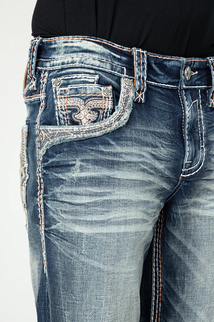 Zaid In Dark Blue Bootcut Jeans - Image 10