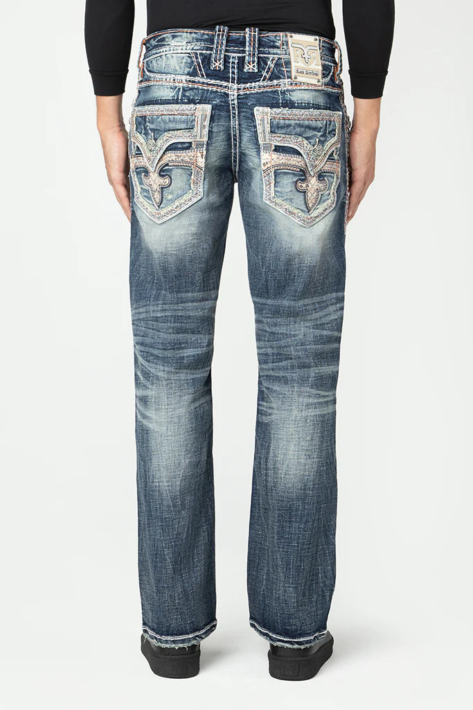 Zaid In Dark Blue Bootcut Jeans - Image 6