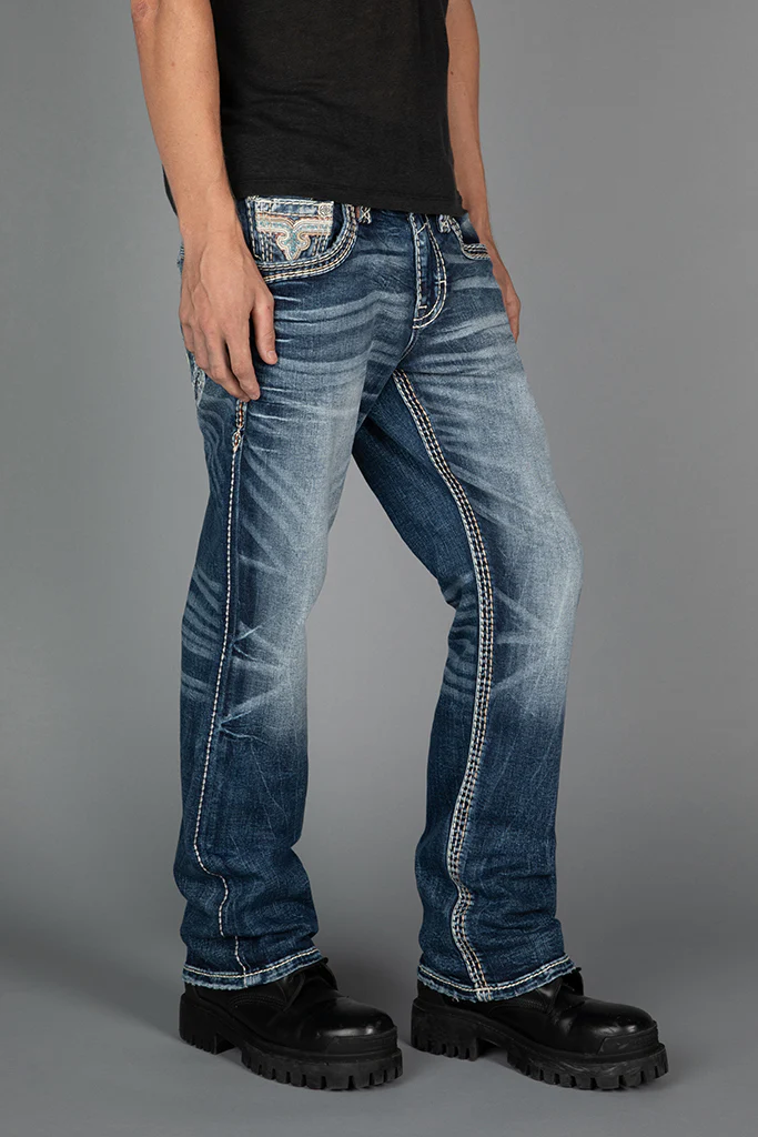 Zaid In Blue Bootcut Jeans - Image 5