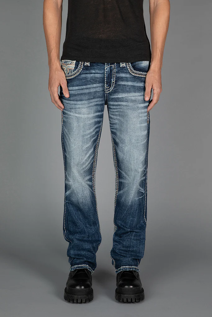 Zaid In Blue Bootcut Jeans - Image 6