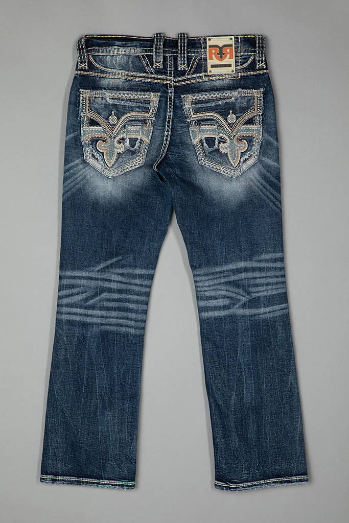 Zaid In Blue Bootcut Jeans - Image 7